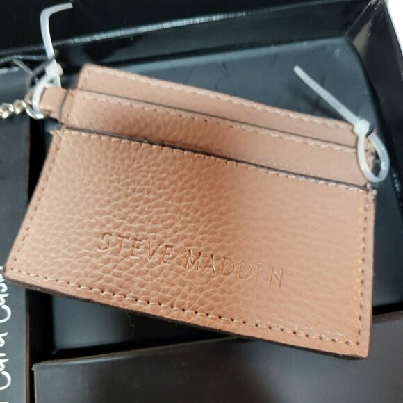 SM Steve Madden Crossbody Bag Card Case 2 PC Gift Box Set With Scarf Tan Brown - Picture 9 of 12